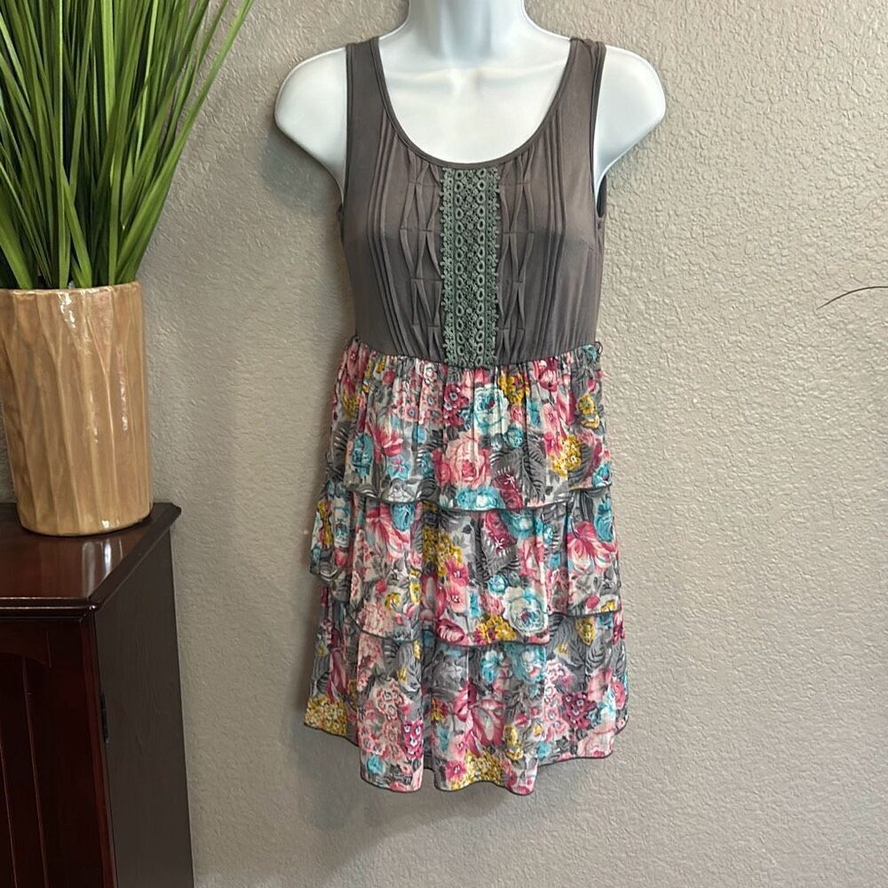 #317* Ya, sleeveless ruffle tank dress size small